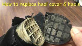 quot HOW TO REPLACE HEEL COVER amp HEELS quot quot bootsquot tayshoe repair charlotte nc [upl. by Yasu]