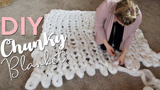 Learn How to Hand Crochet Blanket EASIEST Chunky Blanket Tutorial [upl. by Acilegna]