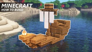 Minecraft How to Build a Tiny Ship Starter House  Small Boat House Tutorial [upl. by Thevenot]