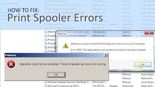 Print spooler service is not running How To Fix [upl. by Engis]