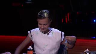 Millie Bobby Brown rapping Nicky Minajs Monster song [upl. by Matthia]