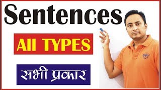 SENTENCES amp ITS TYPES वाक्य व उनके प्रकार Declarative Imperative Interrogative Exclamatory [upl. by Molahs]