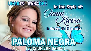 Jenni Rivera  Paloma Negra   Ver Banda  KARAOKE [upl. by Frech639]