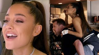 Ariana Grande CRUSHES Carpool Karaoke amp Gets CARRIED Into Starbucks [upl. by Teiluj]