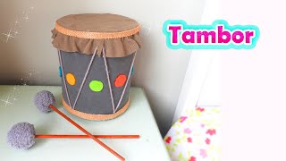 COMO HACER UN TAMBOR DE MATERIAL RECICLADO 🥁 [upl. by Benji]