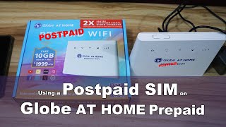 POSTPAID SIM with Globe AT HOME prepaid WIFI  Does it work [upl. by Nomde]