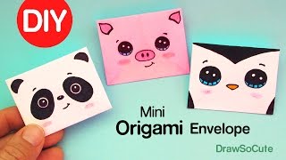 How to Make a Mini Origami Envelope Super Easy [upl. by Drofkcor]