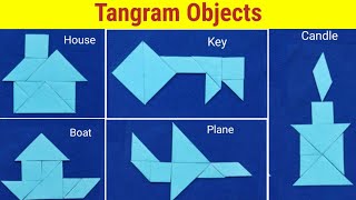 5 Tangram objects  Tangram activity  Tangram objects  Tangram Puzzles [upl. by Ahsaele291]