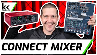 Connect Audio Mixer to Scarlett Solo Audio Interface [upl. by Ailito192]