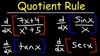 Quotient Rule For Derivatives [upl. by Tad]