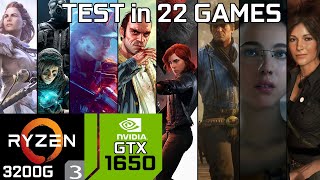 GTX 1650  Ryzen 3 3200G  Test in 22 Games [upl. by Basile]