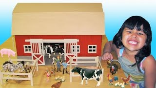 Schleich Barn Farm Animals  Learn Animal Names and Sounds  Educational for Kids [upl. by Hui]