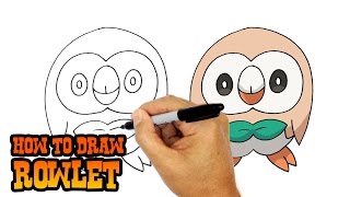 How to Draw Pokemon  Rowlet [upl. by Adamsun157]