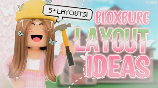 Bloxburg FREE HOUSE LAYOUT IDEAS  5 Layouts  Roblox  auvelva ♡ [upl. by Eedna]