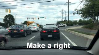 MVA Gaithersburg Driving Test Route 2014 [upl. by Saideman]