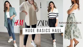 WINTER BASICS HAUL  HampM  ZARA  BANANA REPUBLIC [upl. by Inez]