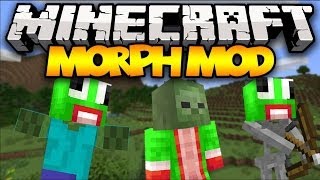 Minecraft MORPHING Morph into ANY Mob  Mod Showcase [upl. by Notyap]