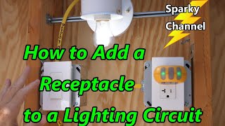 How to Add a Receptacle to a Lighting Circuit [upl. by Whitnell437]