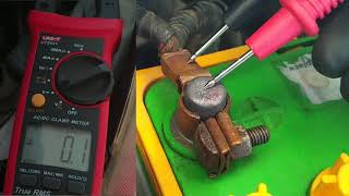 Car Alternator Test Voltage amp Amperes  Multimeter [upl. by Aimerej]