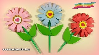 Cómo hacer FLORES DE PAPEL en 5 minutos 🌸🌼🌺 RECICLAJE [upl. by Noivad]