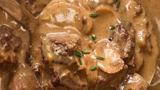 Slow Cooked Beef Stroganoff [upl. by Akiv]