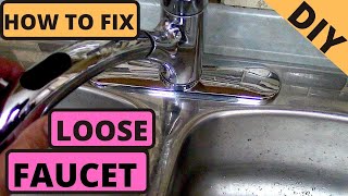 How to fix loose Kitchen Faucet DIY [upl. by Hannis465]