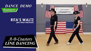 RITAS WALTZ  Line Dance Demo amp Walk Through [upl. by Kania]