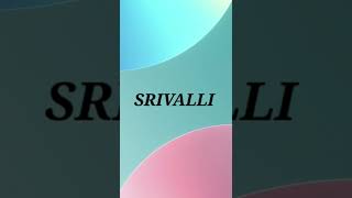 SRIVALLI II JAVED ALI [upl. by Enelyk19]