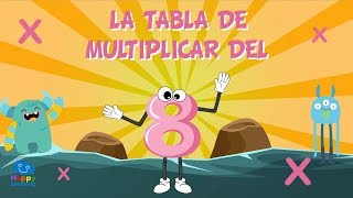 La tabla de multiplicar del 8  Vídeos Educativos para Niños [upl. by Haet443]