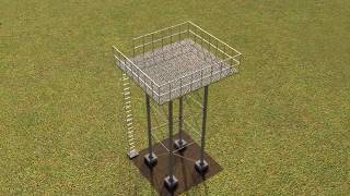 ElevatedOverhead Steel Water TankAnimation [upl. by Latvina566]