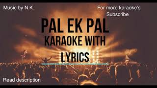 Pal ek pal karaoke  Jalebi  Arijit singh Shreya Ghoshal [upl. by Isus]