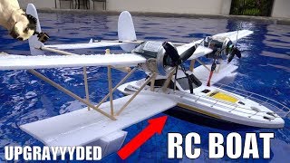 FLYING Walmart RC boat MODS [upl. by Lubeck]