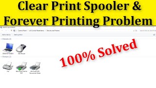 How To Clear Print Spooler And Fix Forever Printing Problem  Windows 1087 [upl. by Ynnor]