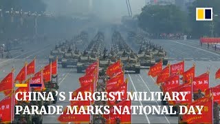 Chinas largest military parade marks National Day [upl. by Anneirda]