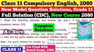 NEB Class 11 Compulsory English Model Question Solutions 2080 2023  Grade 11 English Solution [upl. by Novihc817]