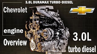 2021 Chevrolet 30L Duramax turbo diesel engine Overview [upl. by Immak]