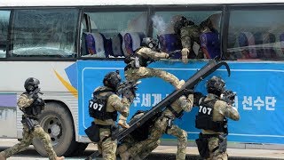 South Koreas Elite 707th Special Mission Group CounterTerrorism Demonstration  June 2019 [upl. by Mongeau428]