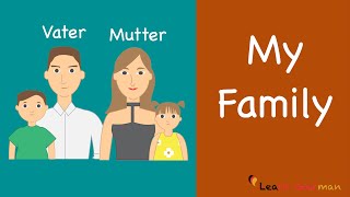 Learn German  German Speaking  Meine Familie  My Family  Sprechen  A1 [upl. by Aicirtap814]