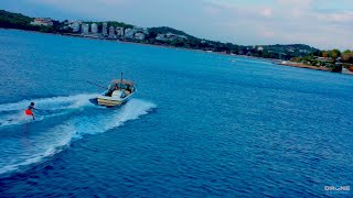 Water Skiing in Vouliagmeni Greece  4K [upl. by Flieger]