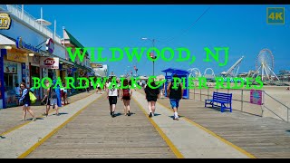 Wildwood New Jersey Boardwalk and Moreys Piers 2021 [upl. by Yelsna]