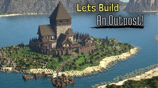 Lets Build a Medieval Outpost  Minecraft Conquest Reforged [upl. by Ehtyaf]