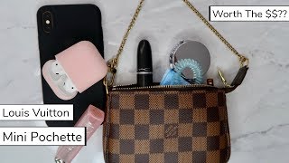 Louis Vuitton Mini Pochette  Whats In My Bag amp Review [upl. by Everson]