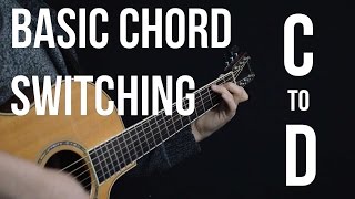 Chord Switching Practice  C to D [upl. by Anitnatsnok626]