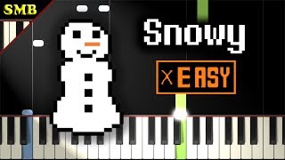 UNDERTALE  SNOWY  Easy Piano Tutorial [upl. by Iggy]