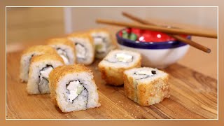 🍣 California Roll EMPANIZADO  El mejor SUSHI FRITO [upl. by Morgen867]