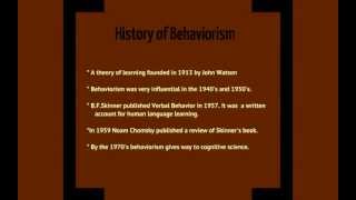 Behaviorism A Theory Of Language Development [upl. by Foote]