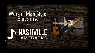 Country Workin Man Style Blues Backing Track in A  Nashville Number System Lesson 2 [upl. by Llenel]