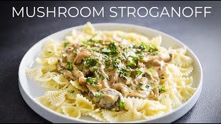 AMAZING vegetarian Mixed Mushroom Stroganoff Recipe [upl. by Gavriella745]