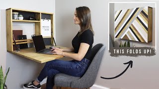 How To Build A Fold Down Wall Desk  DIY Murphy Desk [upl. by Loydie]