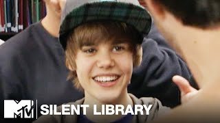 Justin Bieber amp Asher Roth Take on the Silent Library  MTV Vault [upl. by Averyl]